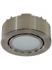 12V 1.8W LED Puck Light - 105 Lumens - Opal Lens - Matte Nickel Finish - Surface or Recessed Mounted - Liteline UCP-LED1-MN